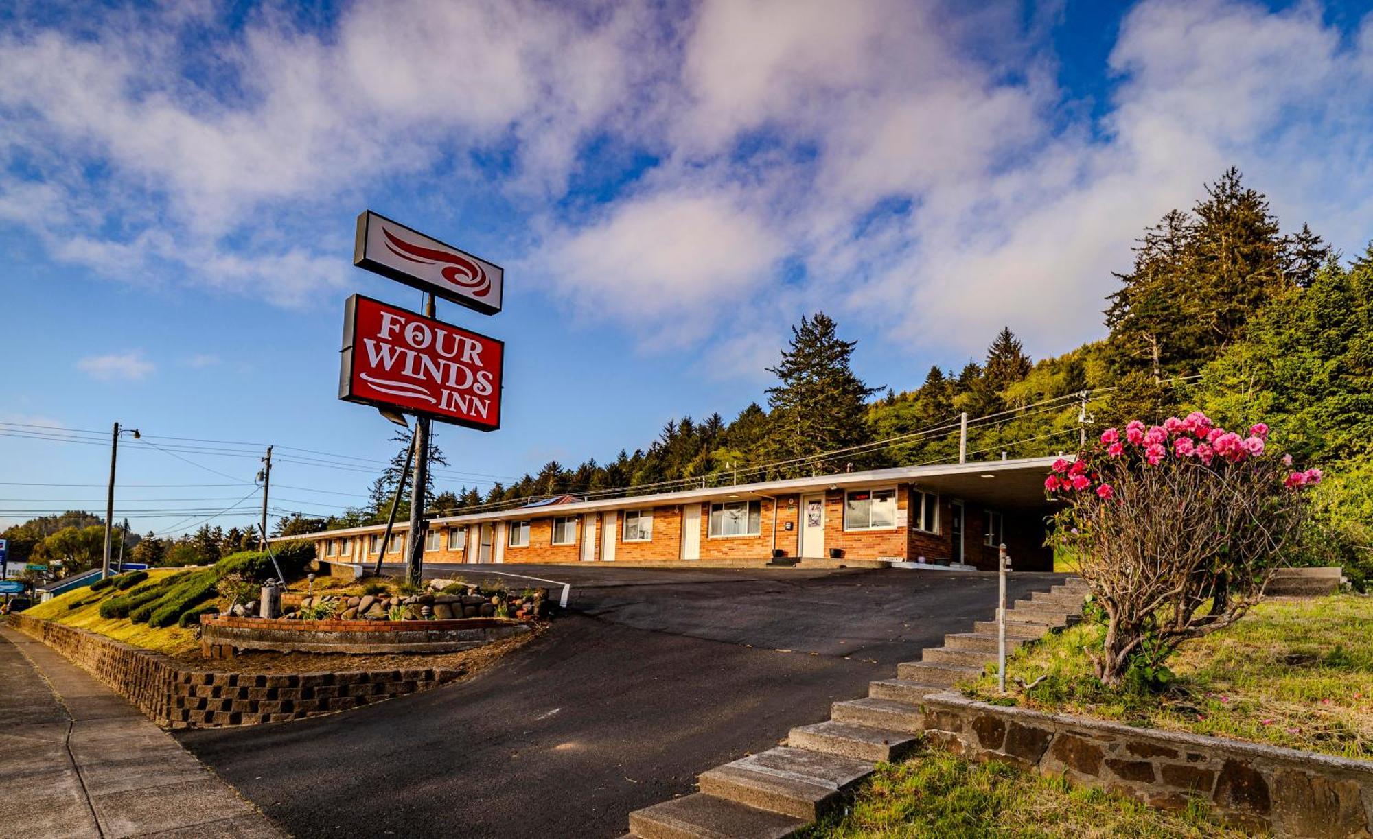 Four Winds Motel Depoe Bay Exteriör bild